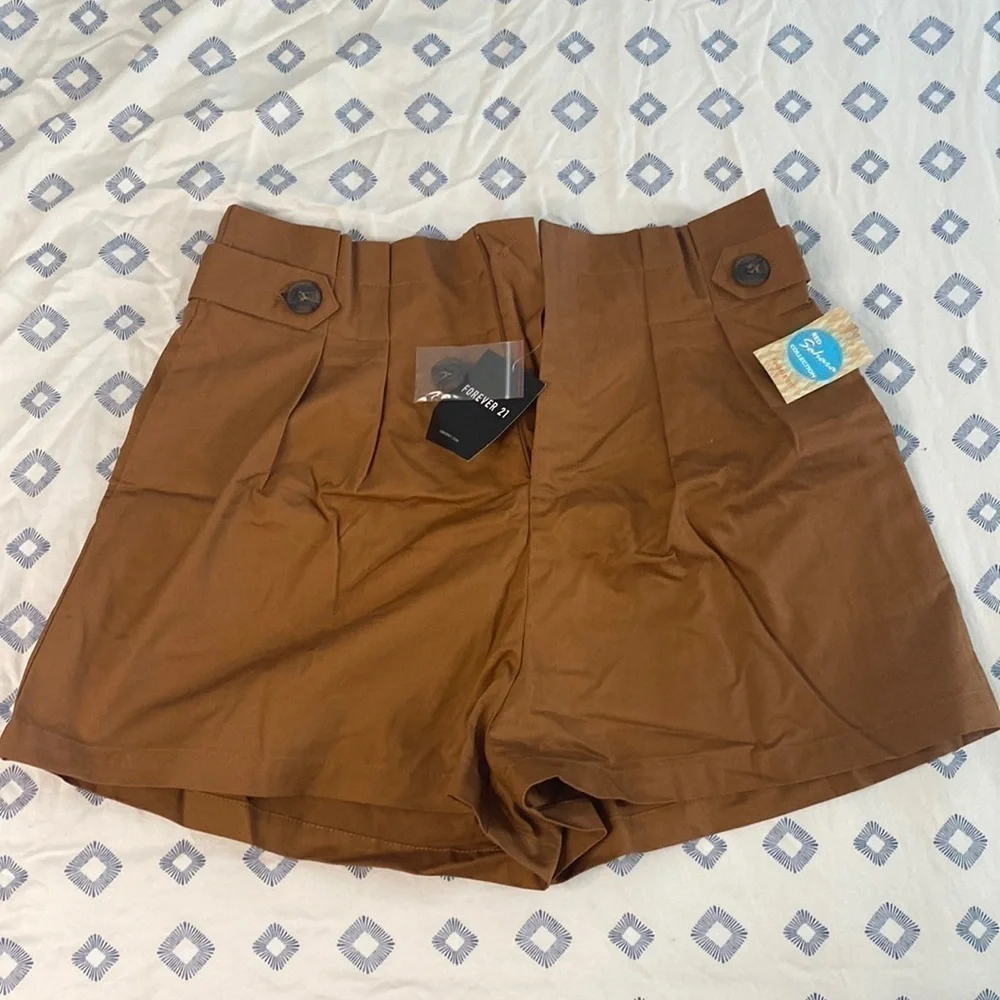 Forever21 Red Sahara Collection Paperbag Shorts